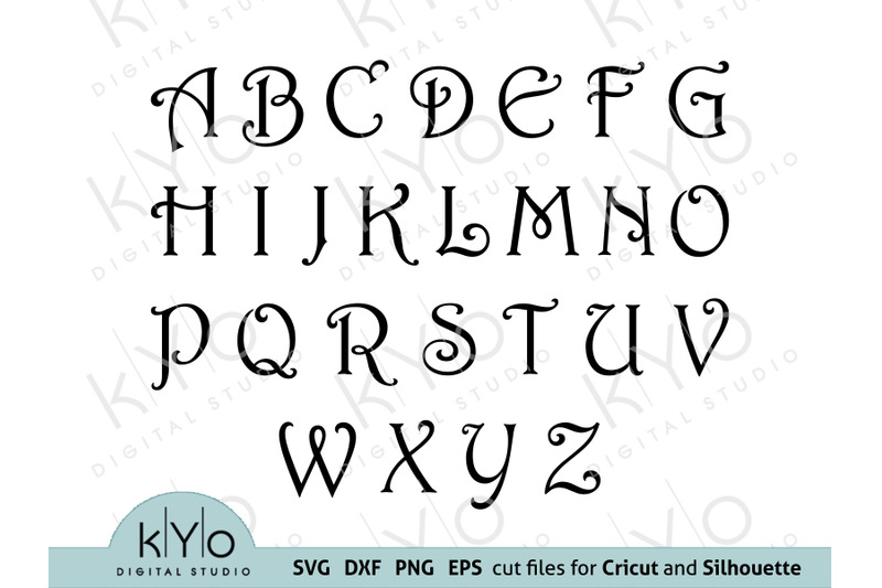 Download Cricut Monogram Font Bundle SVG files (Not Typing) By kYo Digital Studio | TheHungryJPEG.com