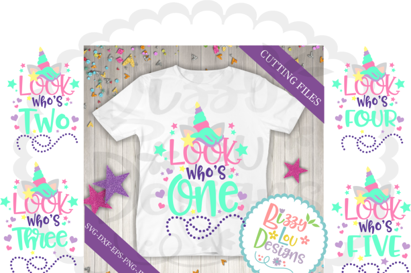 Download Unicorn Birthday Bundle 1-5 SVG DXF EPS PNG cutting files ...