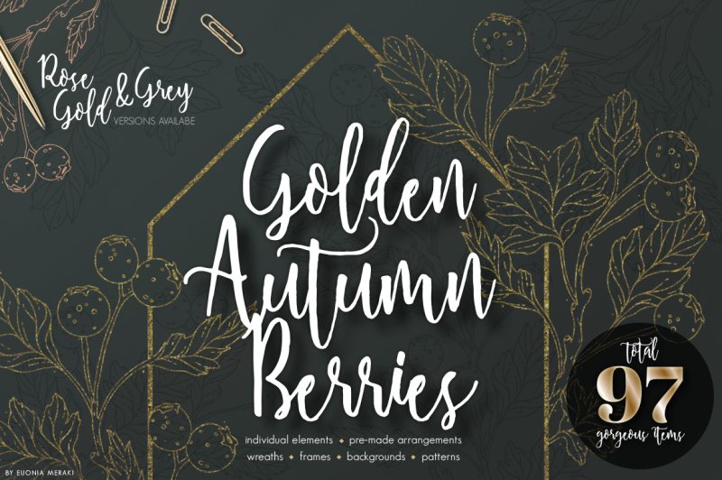 gold-autumn-berries-elegant-wedding-kit