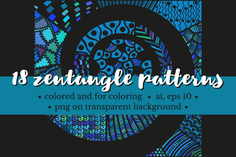 set-of-zentangle-patterns