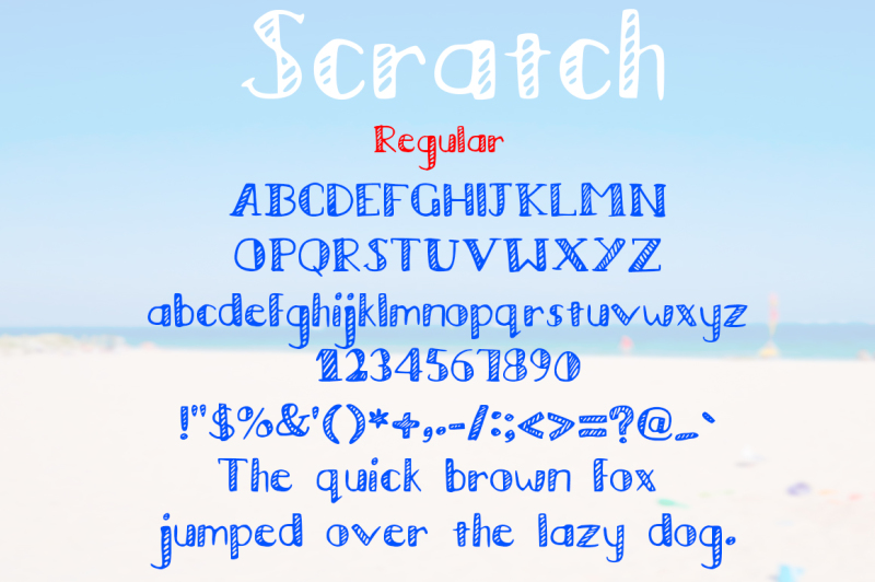 scratch-regular-block-italic-font