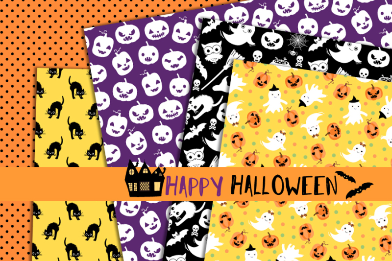 cute-halloween-digital-paper-pack-halloween-seamless-pattern-background