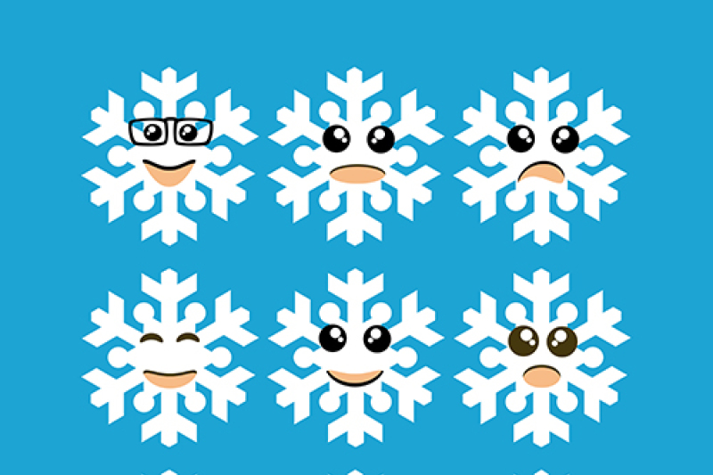 vector-snowflake-face-symbols