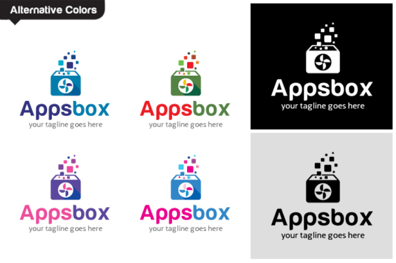 apps-box-logo-template