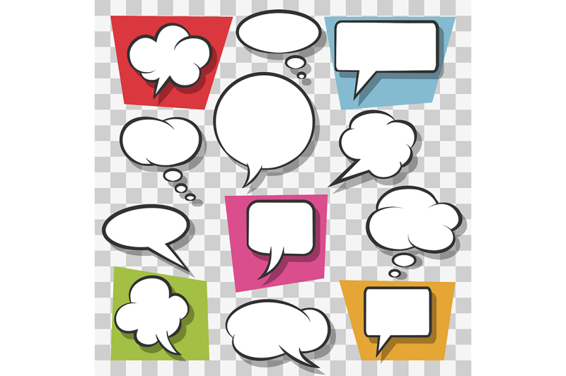 blank-speech-bubbles-drawn-in-pop-art-style-on-transparent-background-vector-illustration