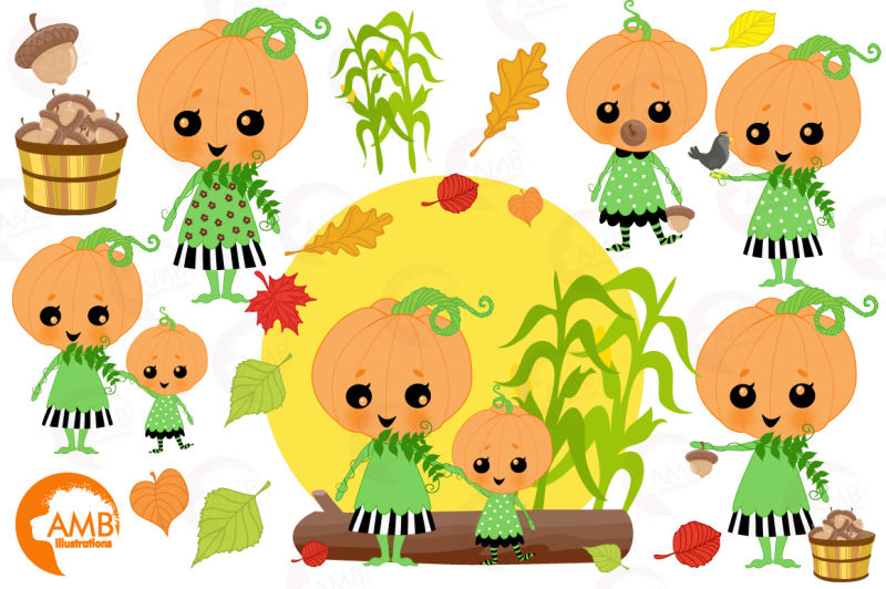 darling-little-halloween-pumpkins-clipart-graphics-illustrations-amb-2261