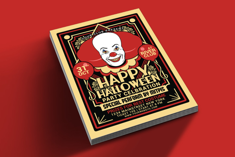halloween-party-clown-festival-flyer