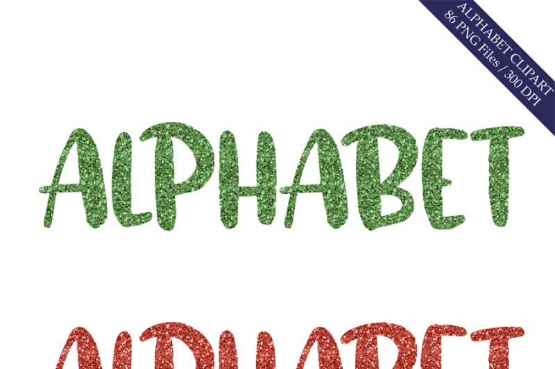 green-and-red-glitter-alphabet-clipart