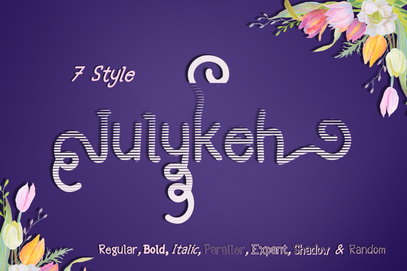 julykeh-handmade-7-style-font