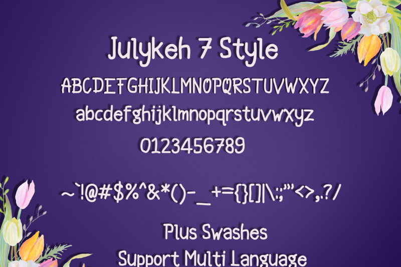 julykeh-handmade-7-style-font