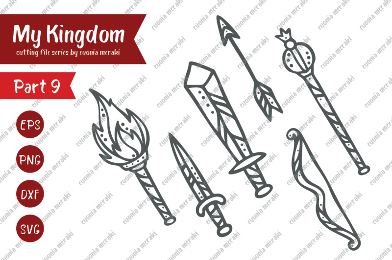 sword-bow-arrow-torch-sceptre-cutting-file-kit
