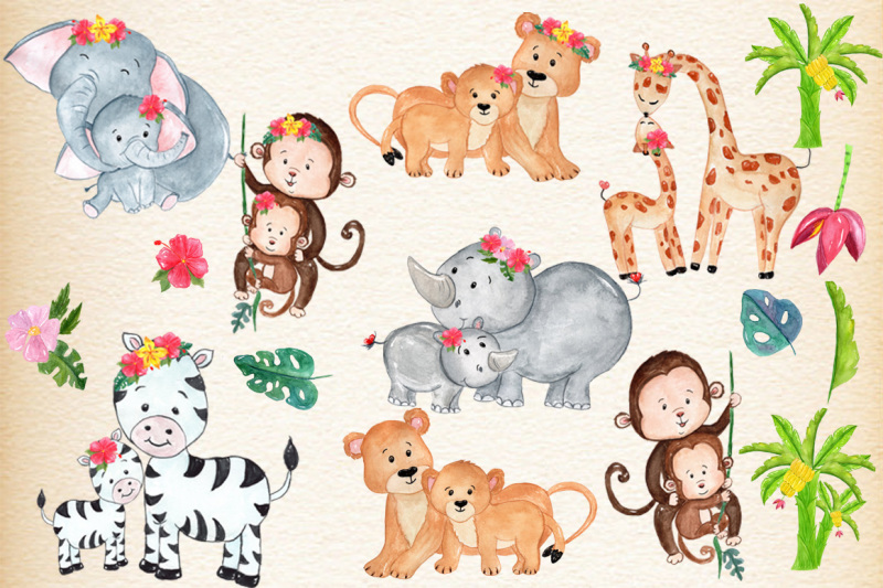 mother-and-baby-animals-clipart