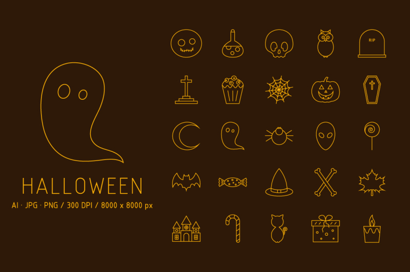 25-halloween-icons-card-pattern