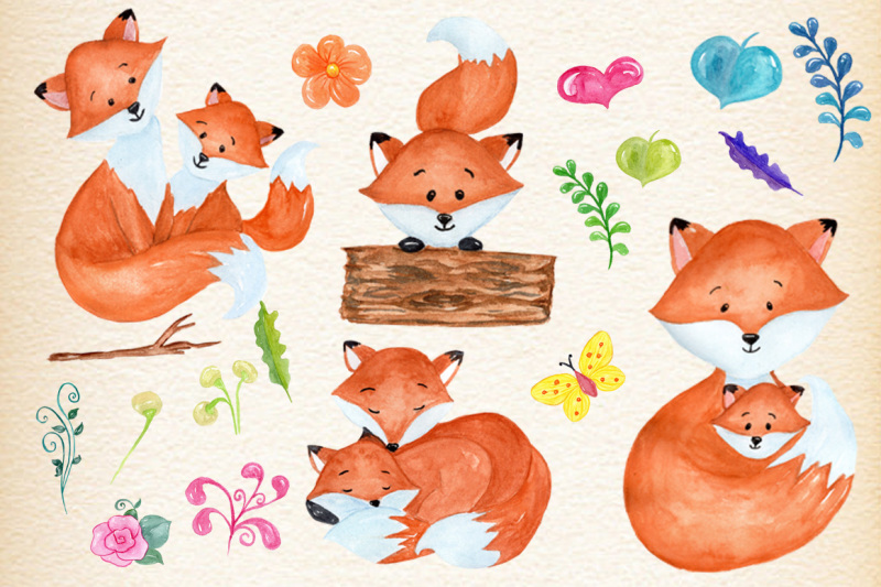 watercolor-fox-clipart