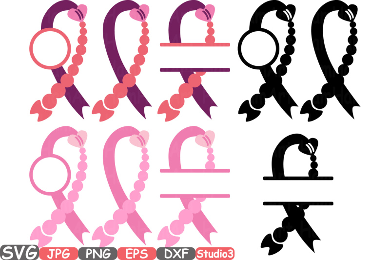 breast-cancer-ribbon-split-and-circle-silhouette-svg-cutting-files-digital-clip-art-graphic-studio3-cricut-cuttable-die-cut-machines-circle-frame-frames-split-abc-58sv