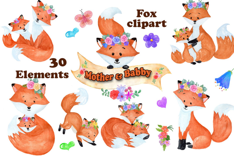 watercolor-fox-clipart