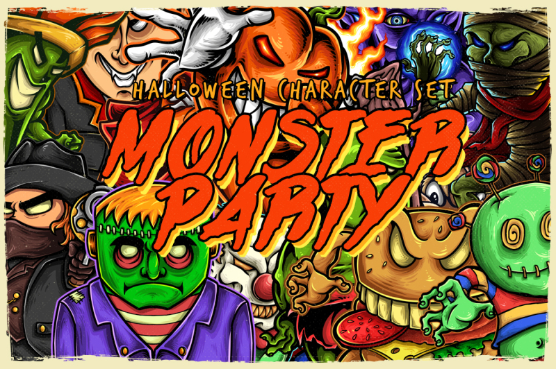 monster-party-halloween-character-set