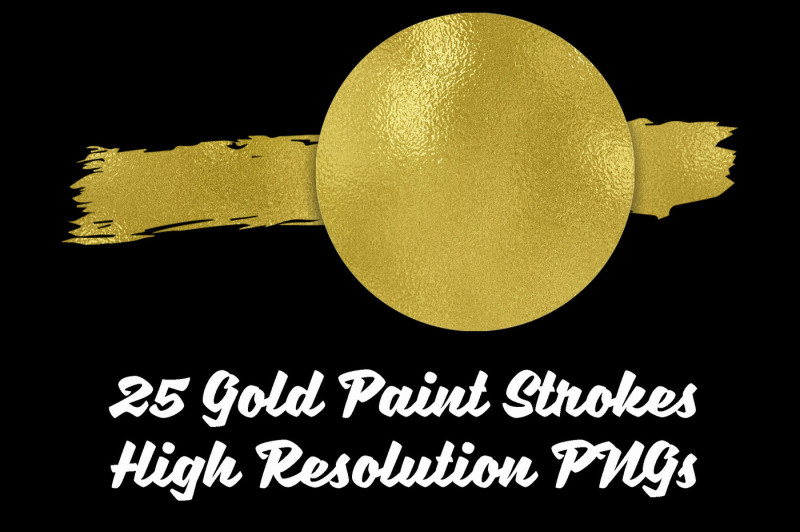 gold-paint-strokes-clip-art-set