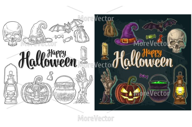 happy-halloween-calligraphy-lettering-and-set-engraving