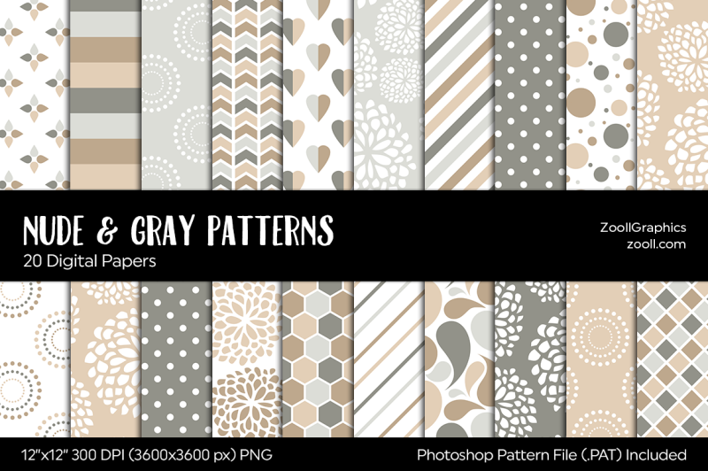 nude-and-gray-grey-digital-papers
