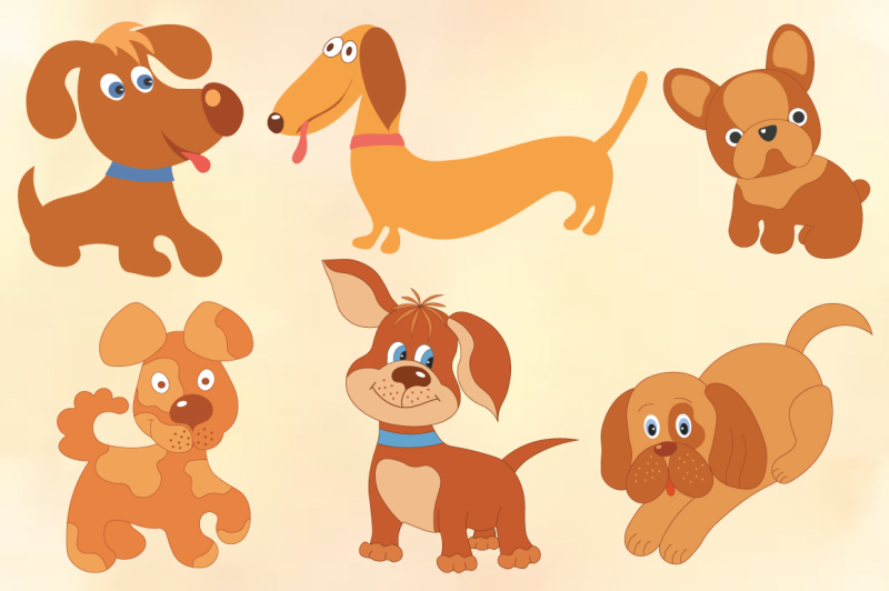 funny-dogs-vector-set