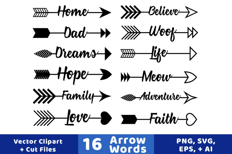 16-arrow-words-clipart-rustic-arrows-clipart-arrow-svgs-wedding-clipart-vector-arrows-arrow-graphics