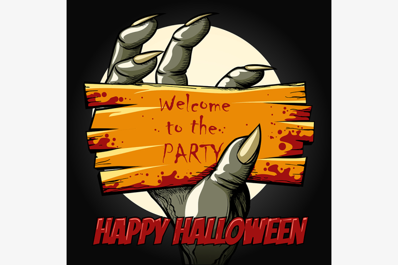 halloween-party-poster-with-monster-hand