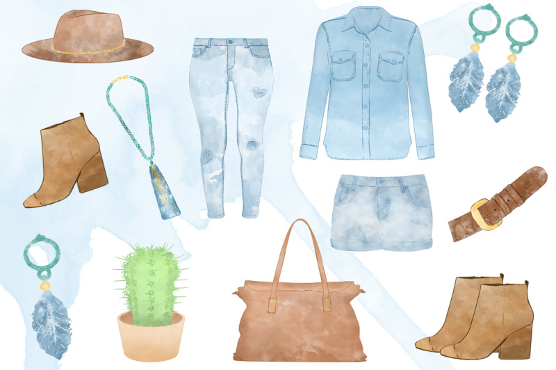 watercolor-cowgirl-fashion-style-country-clipart-western-fashion