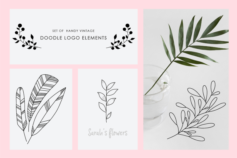set-of-vitage-doodle-logo-elements