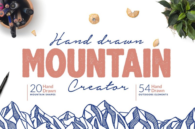 hand-drawn-mountain-creator-kit