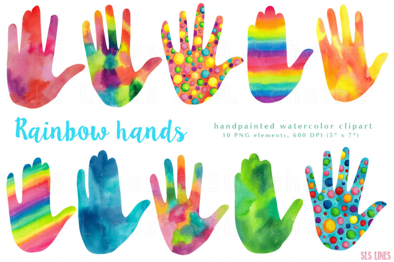 rainbow-hands-watercolors