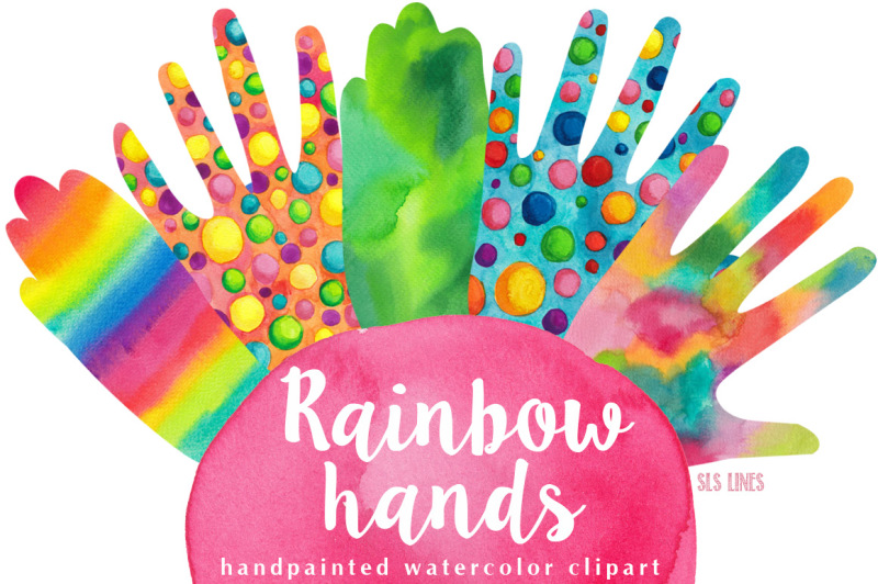 rainbow-hands-watercolors
