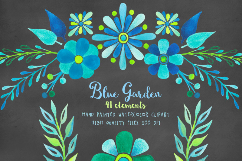 blue-and-green-watercolor-florals
