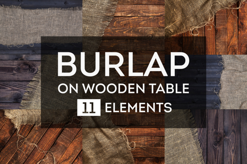 rustic-burlap-on-a-wooden-table