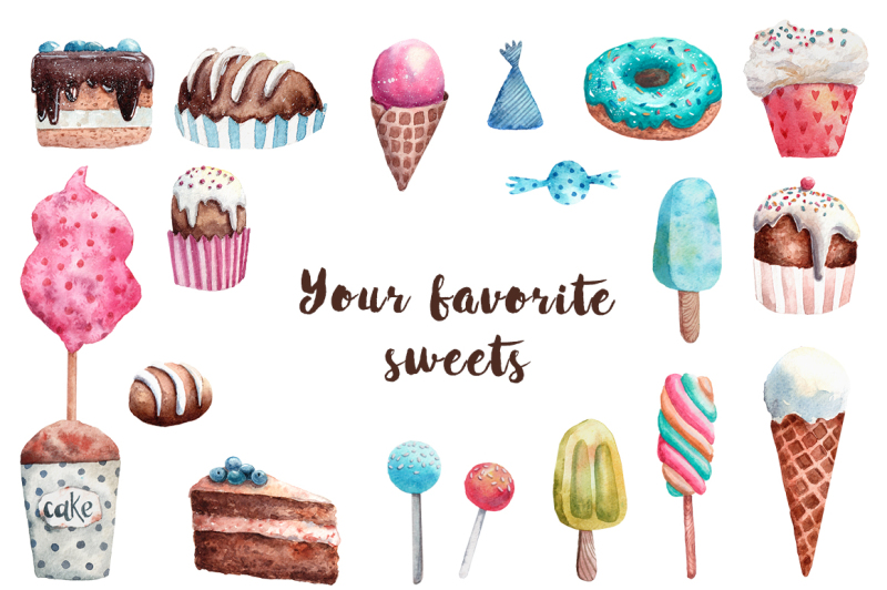sweet-tooth-watercolor-clip-art-set
