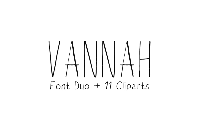 vannah-font-duo-bonus-clipart
