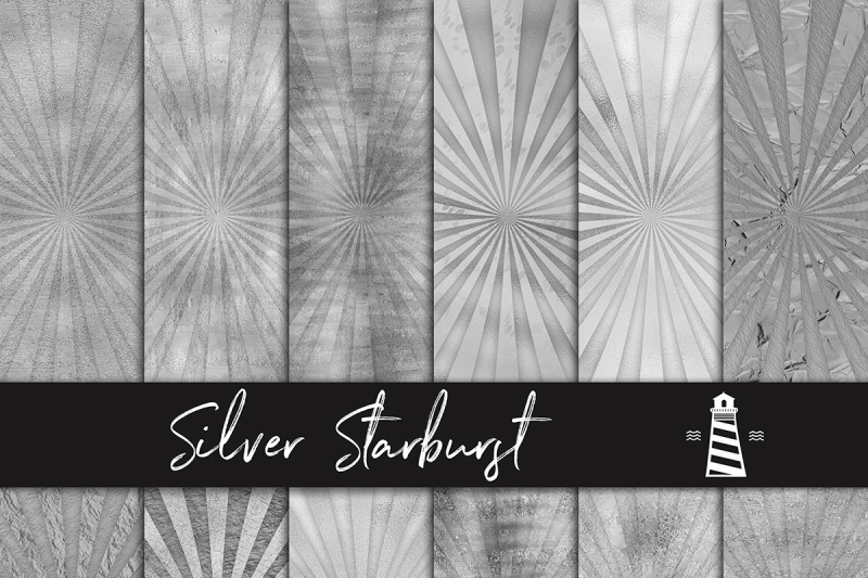 silver-sunburst-digital-paper