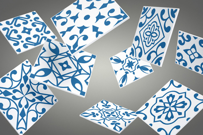 watercolor-vector-blue-tile-patterns
