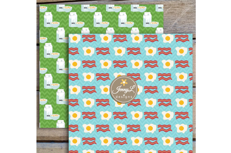 breakfast-digital-papers-and-clipart-set