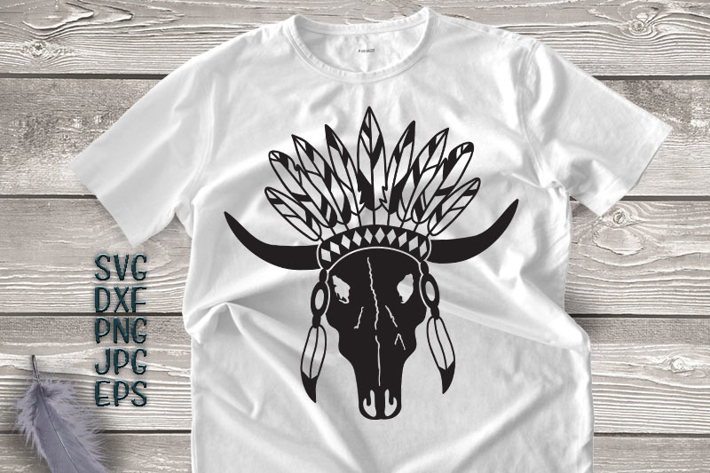 cow-skull-svg-cow-skul-iron-on-bull-skull-svg-feathers-tribal-svg-western-svg-texas-cower-silhouette-clipart-decal-design-country