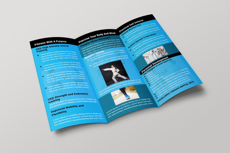 martial-arts-trifold-brochure