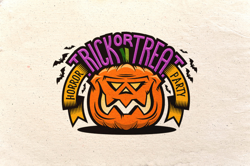 halloween-pumking-logo-set