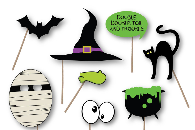 Halloween Photo Booth Props Svg Cut File By Shannon Keyser Thehungryjpeg Com