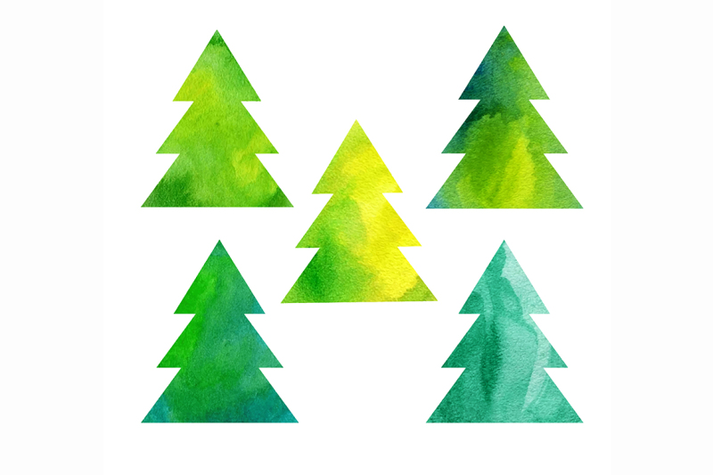 xmas-tree-watercolor-template