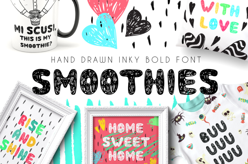 smoothie-hand-drawn-inky-font