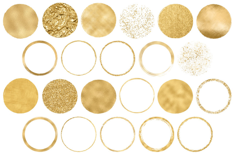 Luxury Gold Circles Clip Art By PeDeDesigns | TheHungryJPEG.com