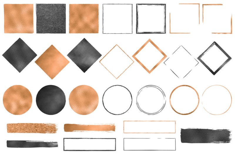 black-and-copper-design-elements