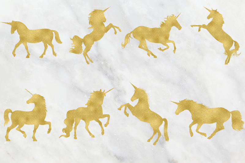 gold-and-silver-unicorn-clipart