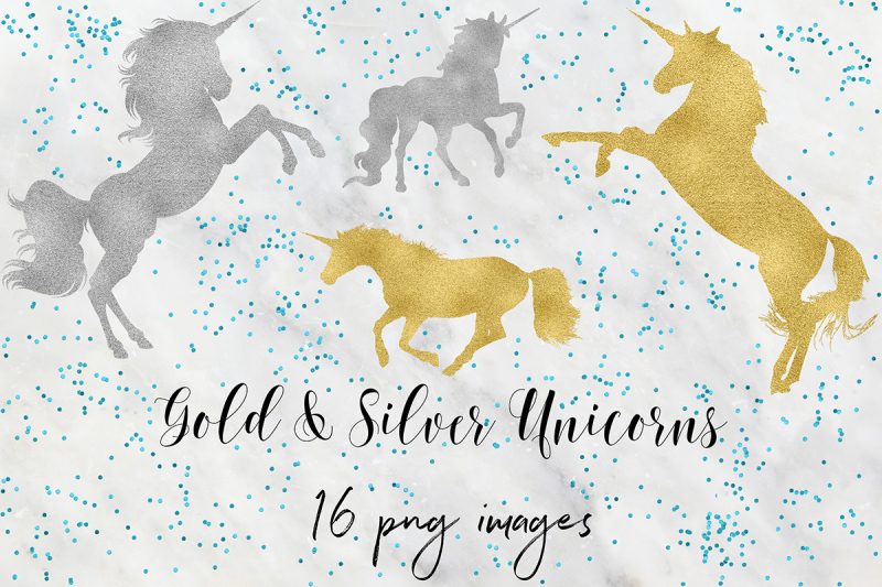 gold-and-silver-unicorn-clipart