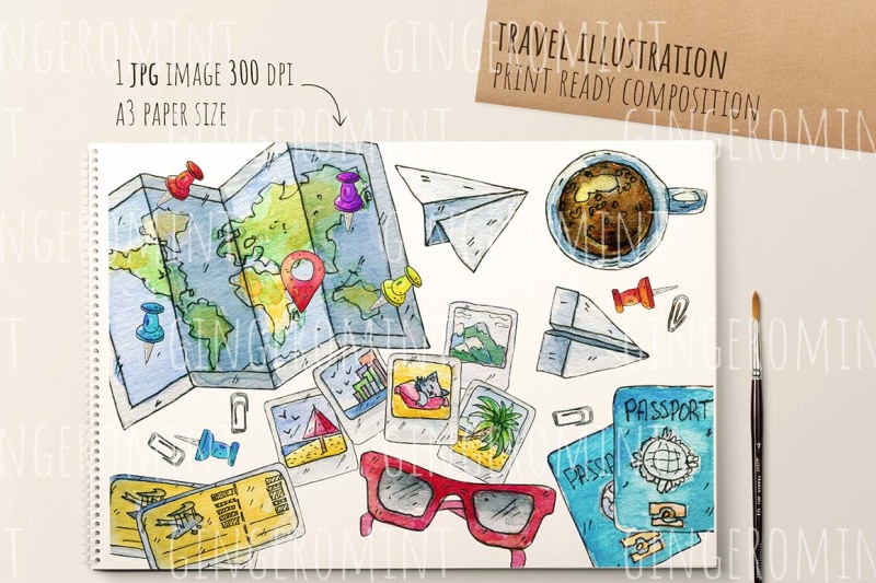 watercolor-travel-clipart